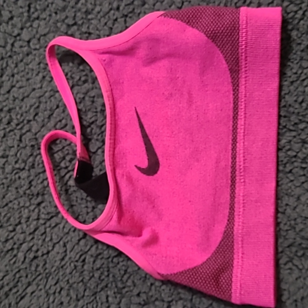 Nike Girl's Pink Athletic Sports Bra Size XS